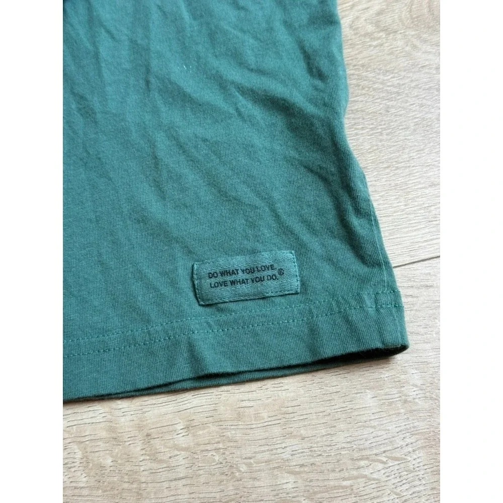 EUC Men Life Is Good crusher lite long sleeve tshirt green half full beer size L
